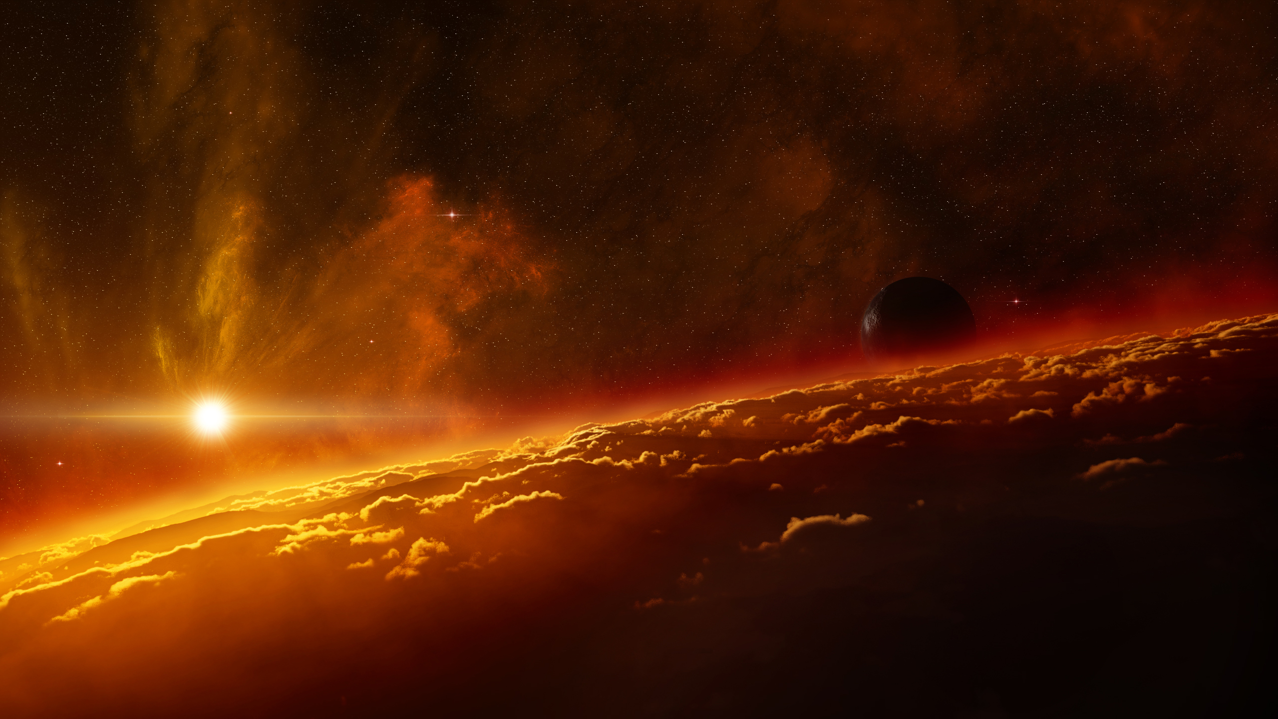 Orange Space Wallpapers