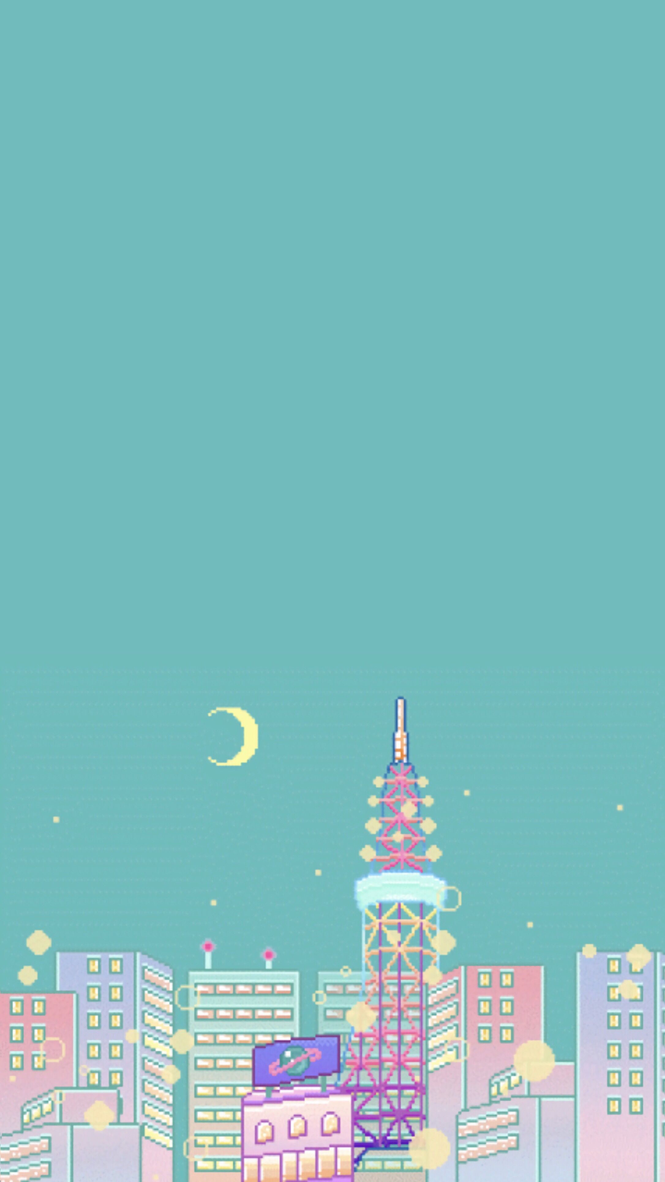 Pastel Aesthetic City Iphone Wallpapers