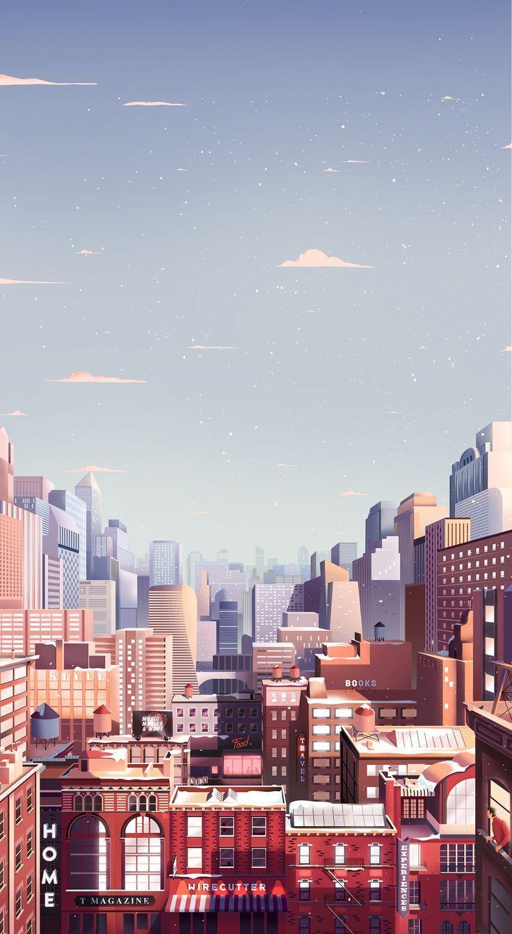 Pastel Aesthetic City Iphone Wallpapers