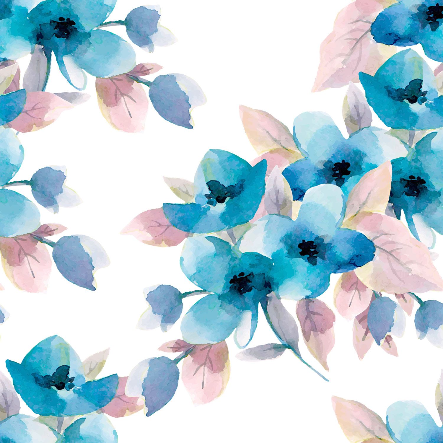 Pastel Blue Flower Wallpapers