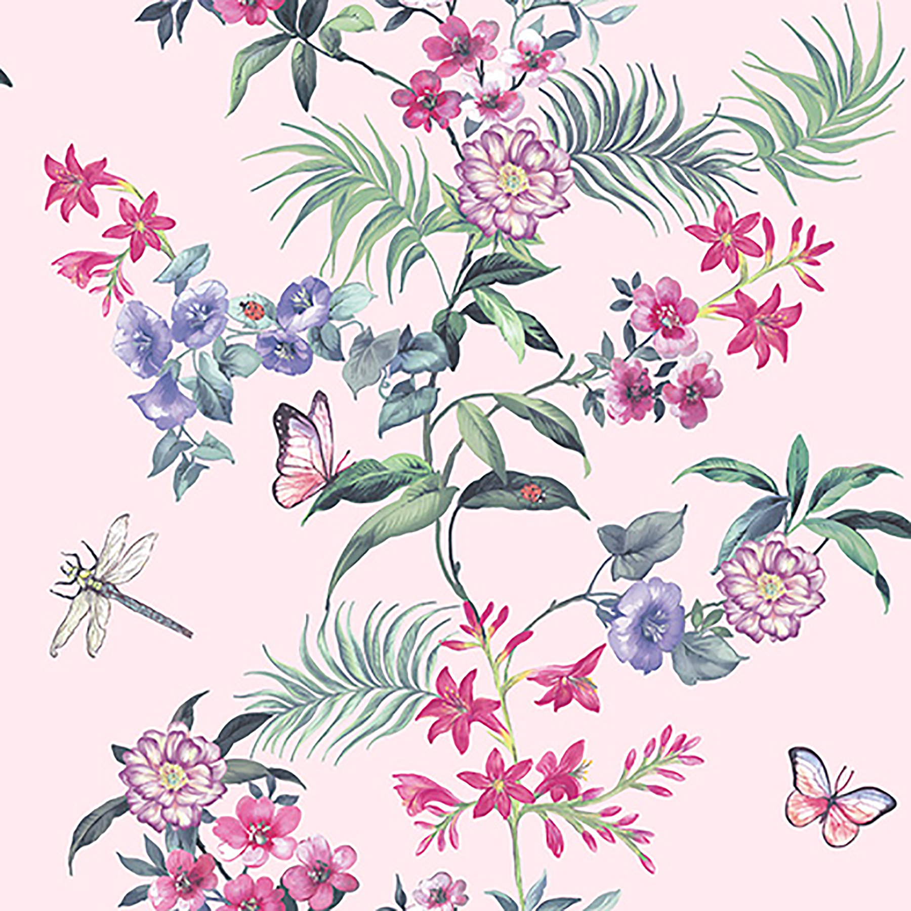 Pastel Pink Floral Wallpapers