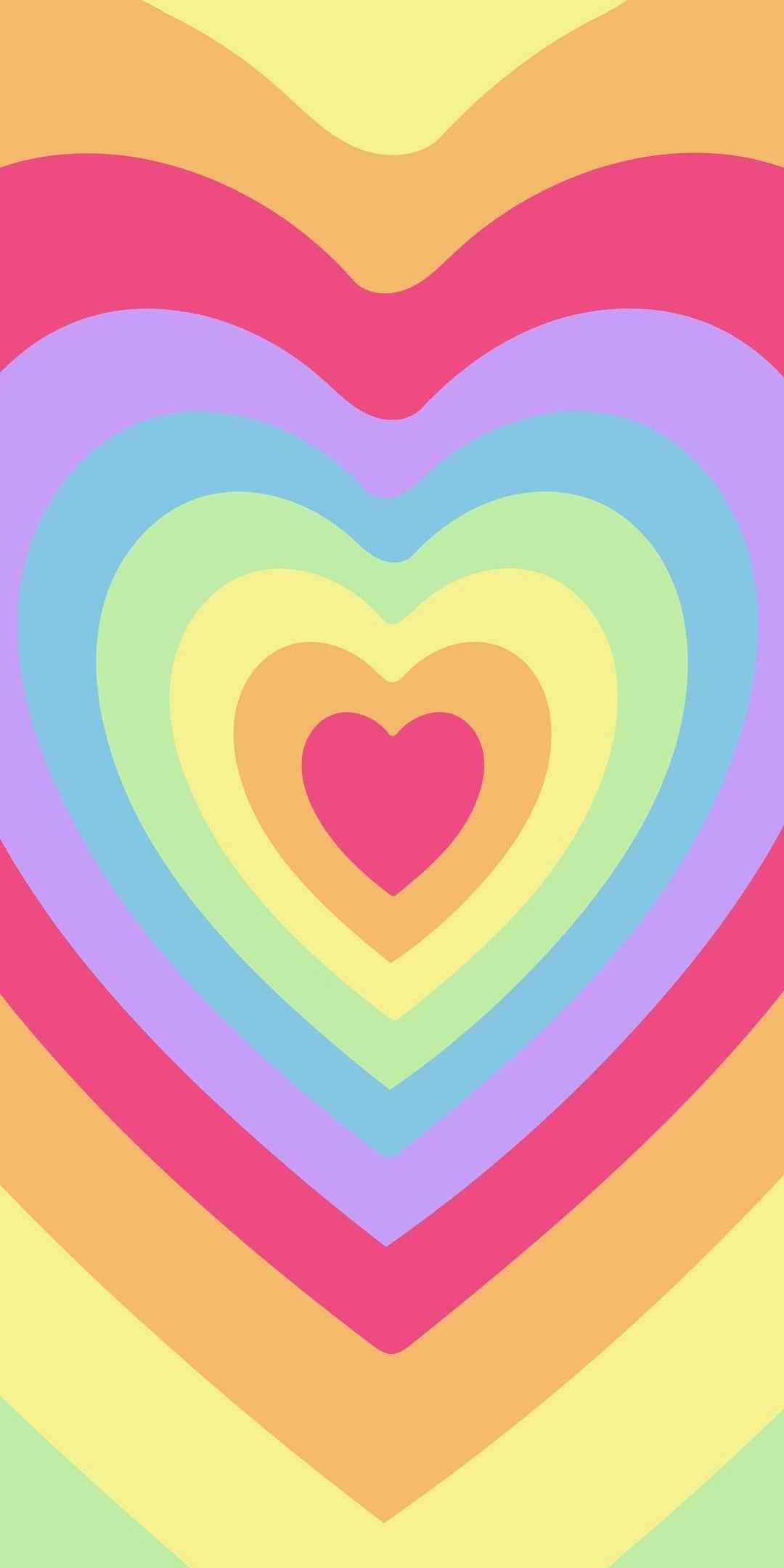 Pastel Rainbow Heart Wallpapers