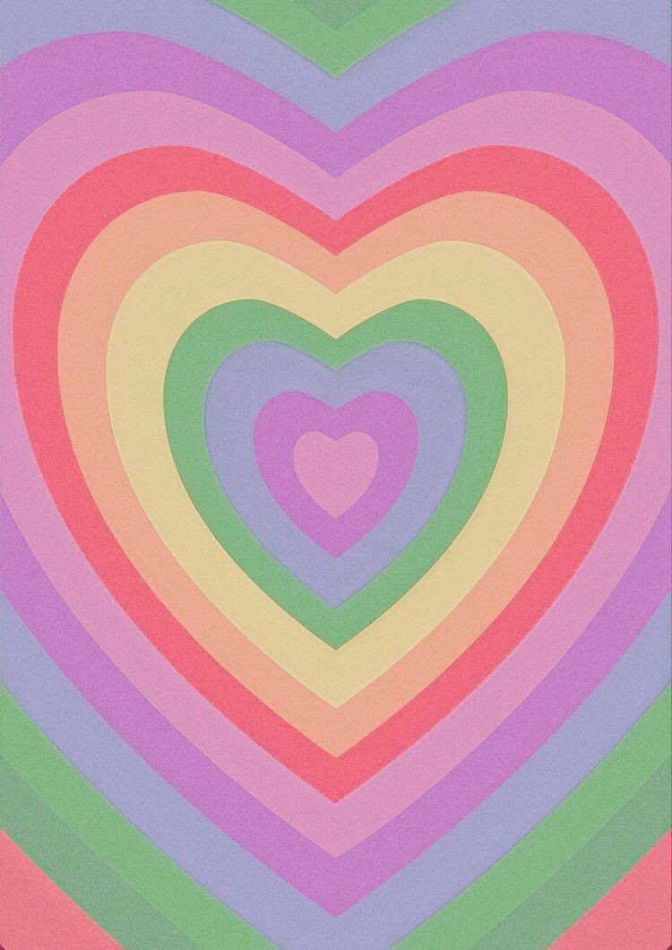 Pastel Rainbow Heart Wallpapers