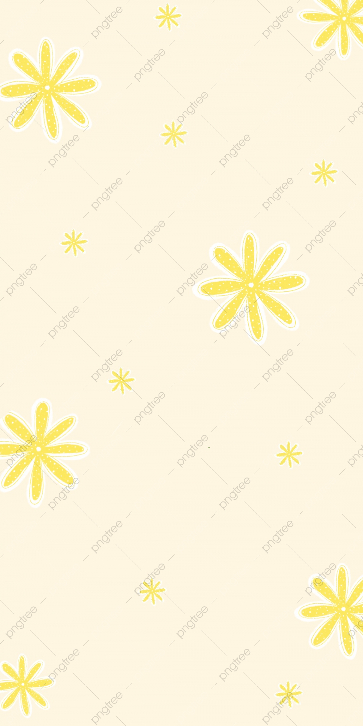 Pastel Yellow Floral Wallpapers