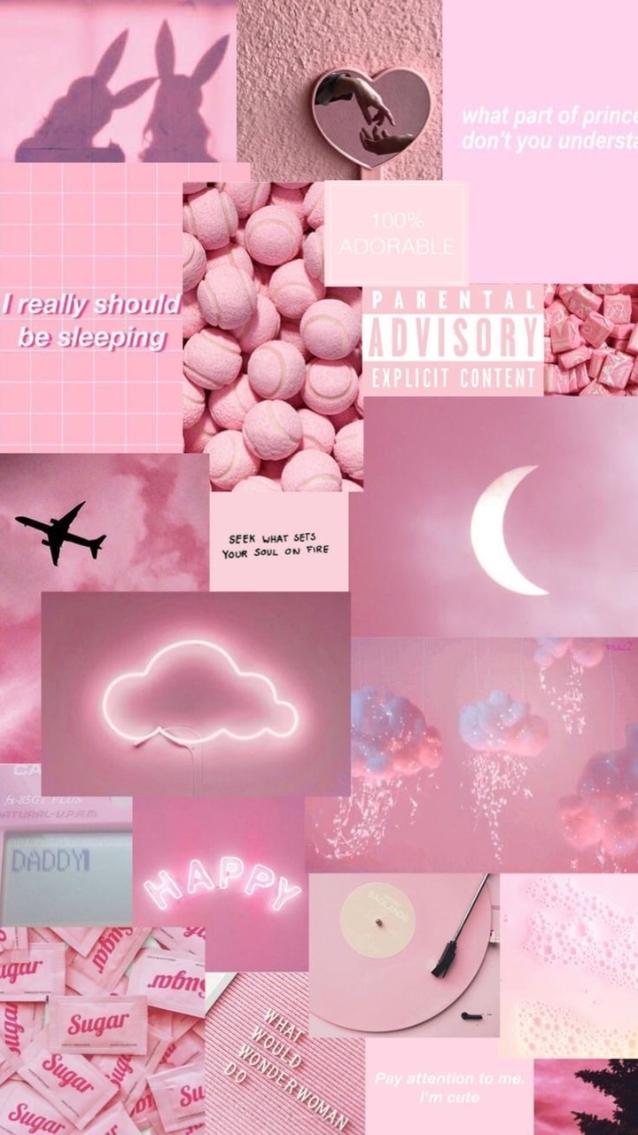 Pink Aesthetic Collage Wallpapers