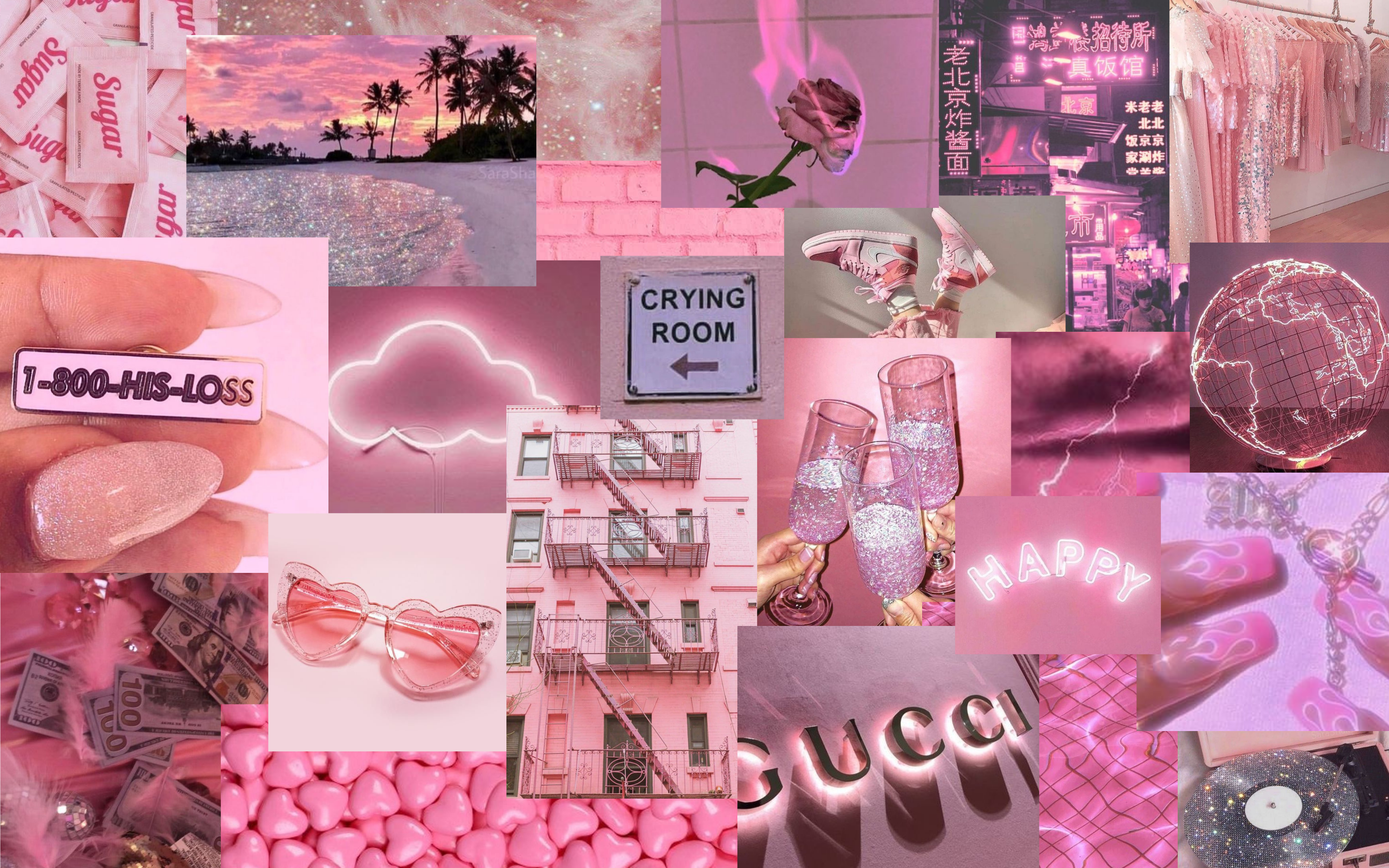 Pink Aesthetic Collage Wallpapers