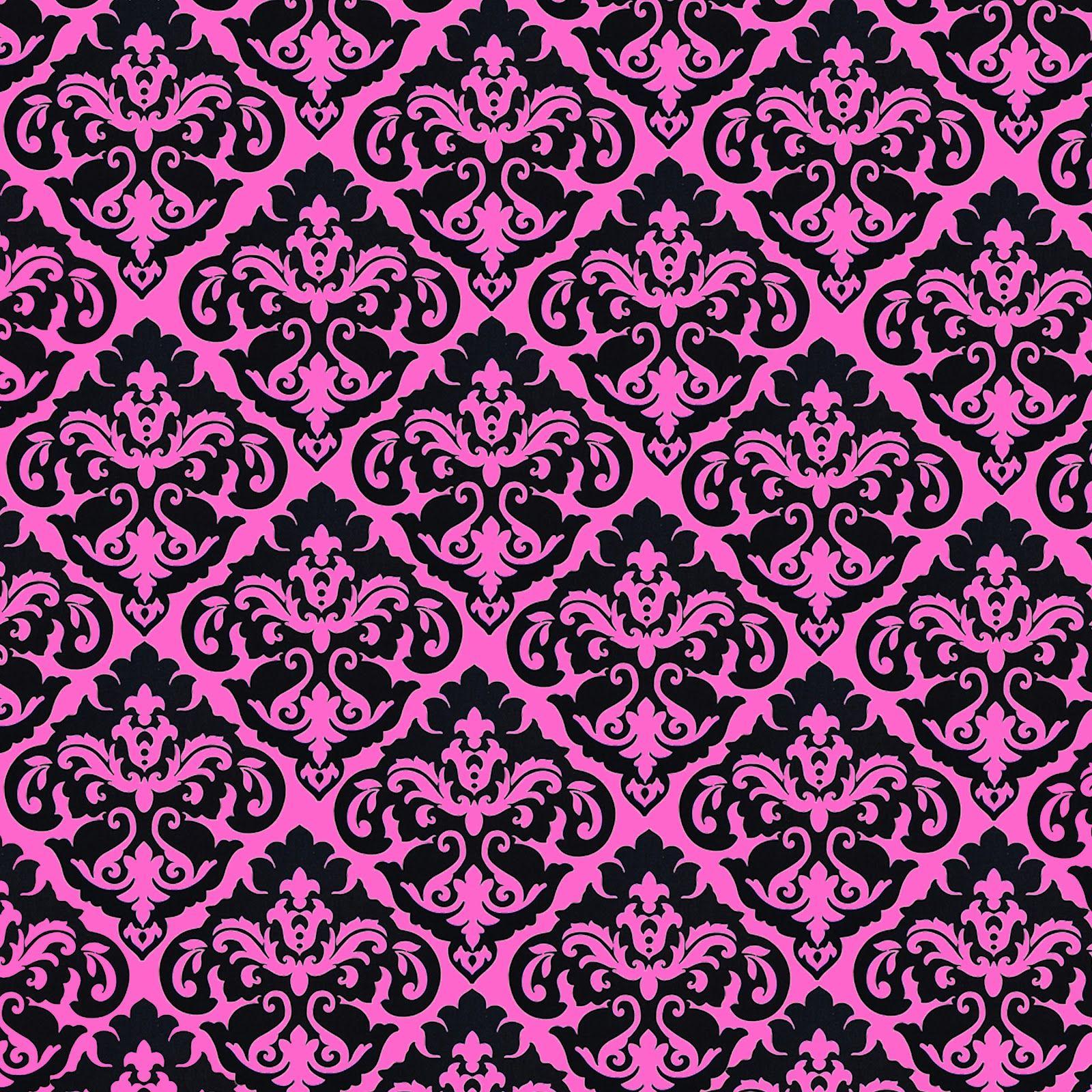 Pink And Black Damask Wallpapers