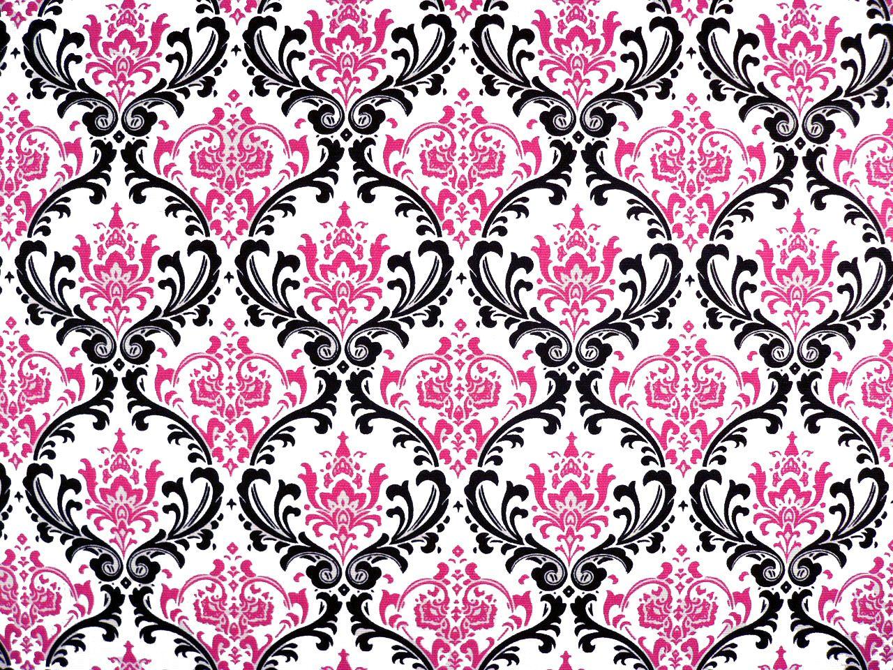 Pink And Black Damask Wallpapers