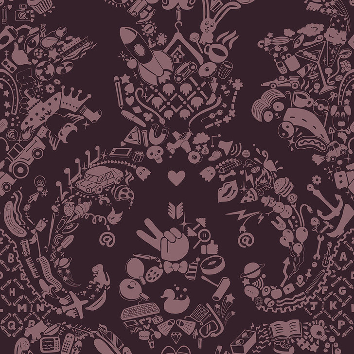 Pink And Black Damask Wallpapers