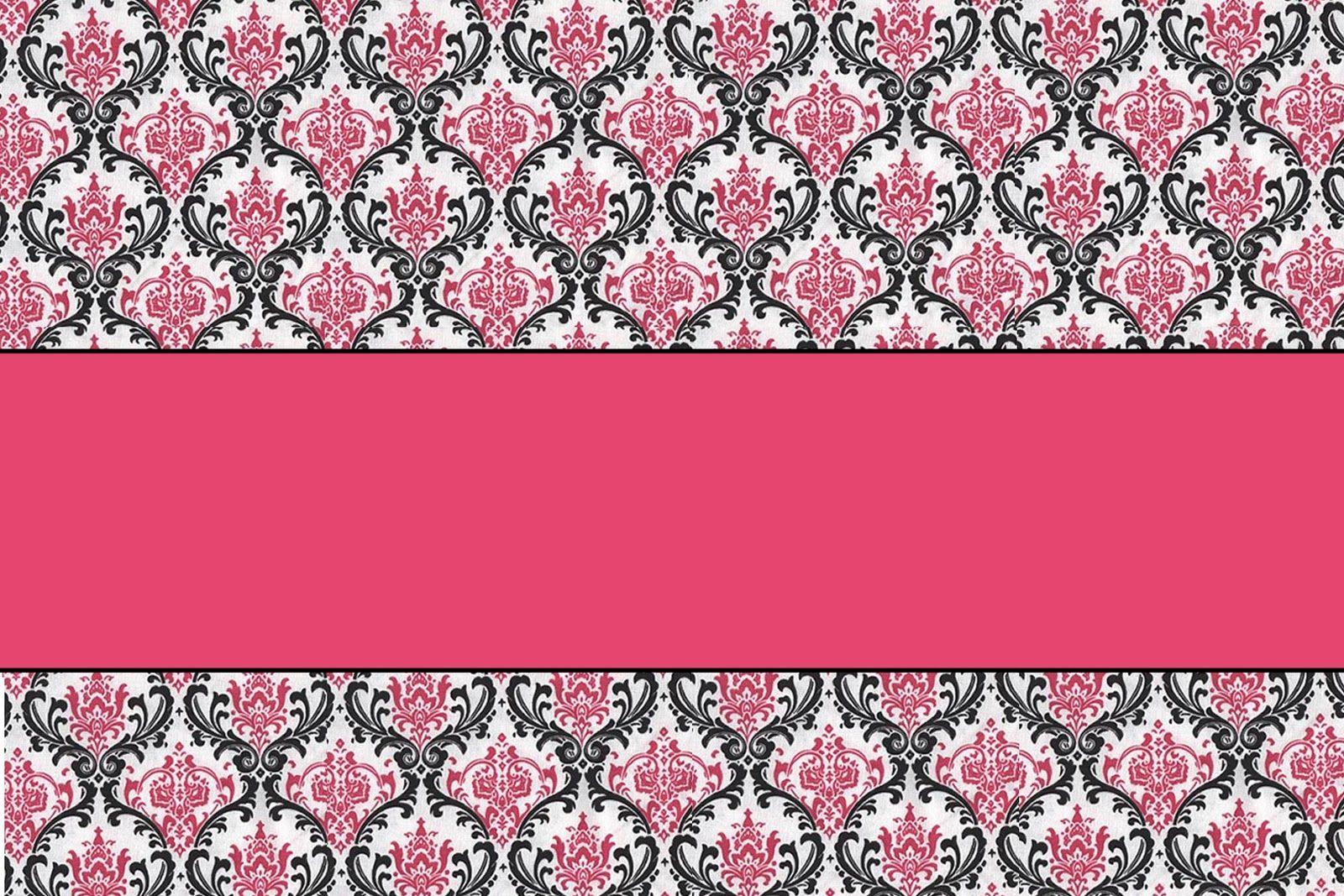 Pink And Black Damask Wallpapers