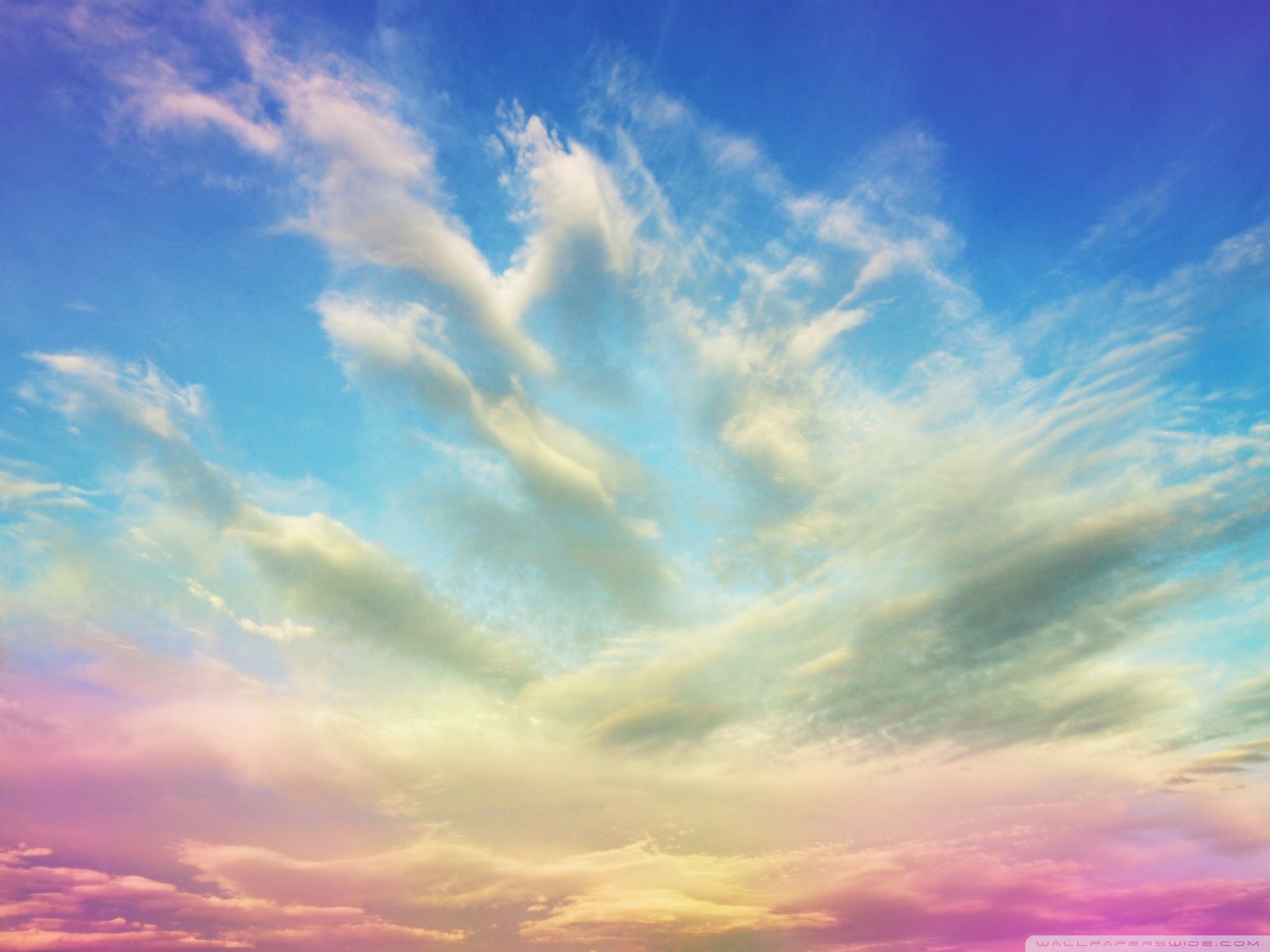 Pink And Blue Clouds Wallpapers