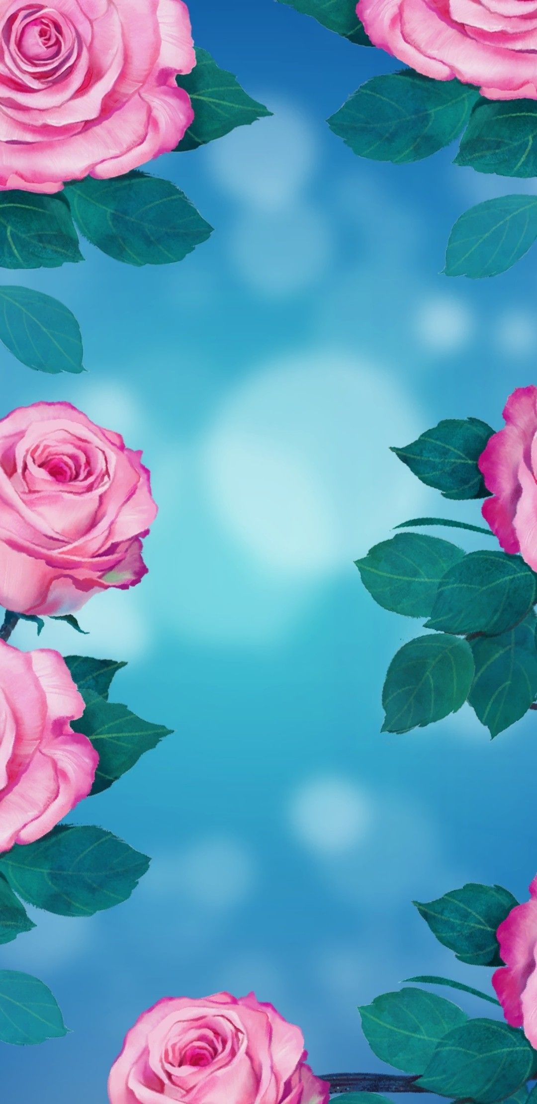 Pink And Blue Flowers Wallpapers