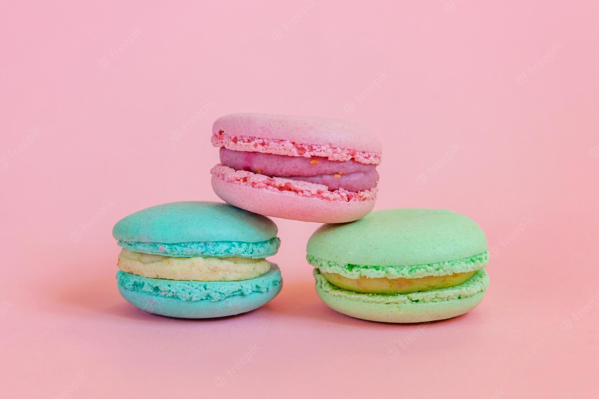 Pink And Blue Macaroon Wallpapers