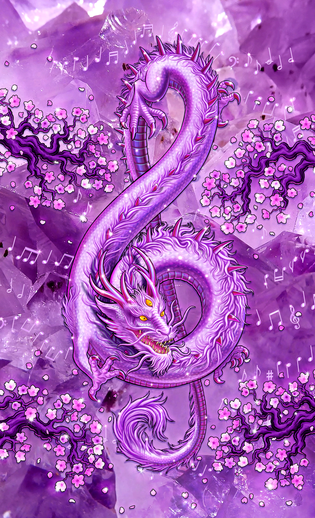 Pink And Purple Dragon Wallpapers