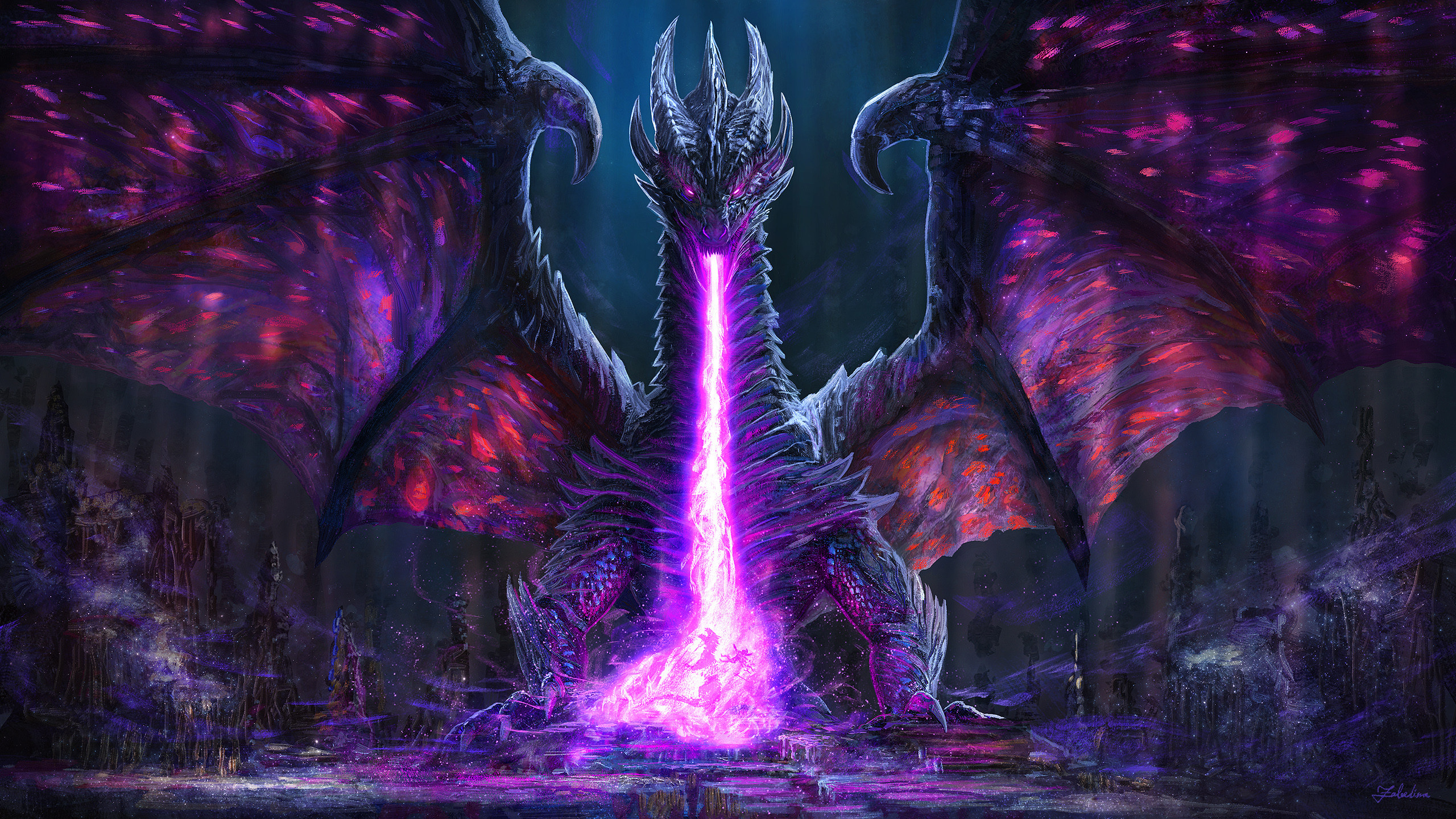 Pink And Purple Dragon Wallpapers