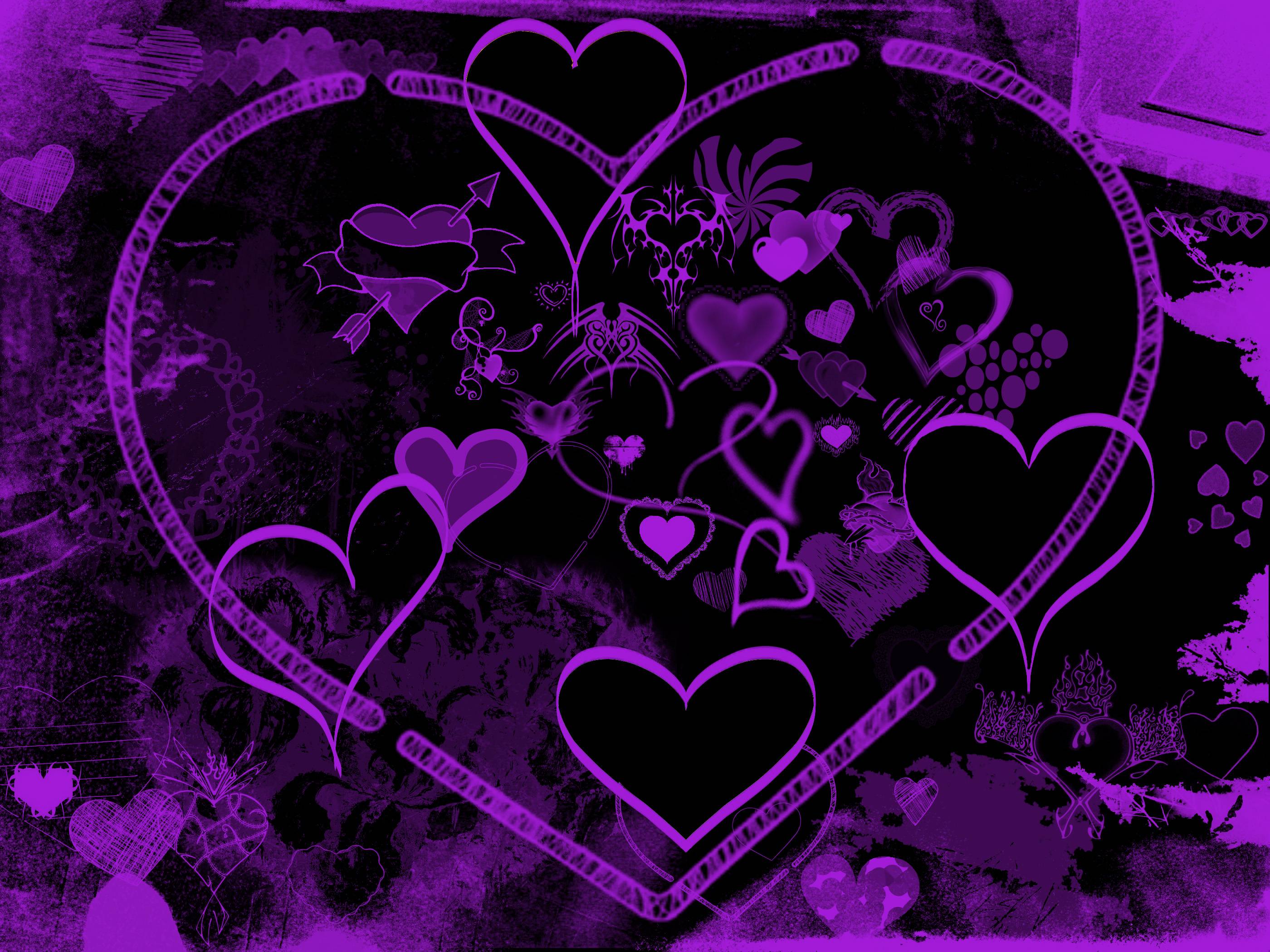 Pink And Purple Heart Wallpapers