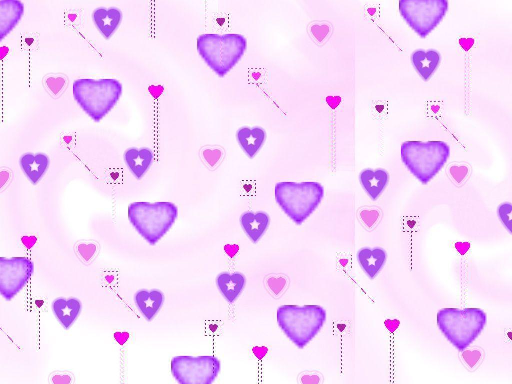 Pink And Purple Heart Wallpapers