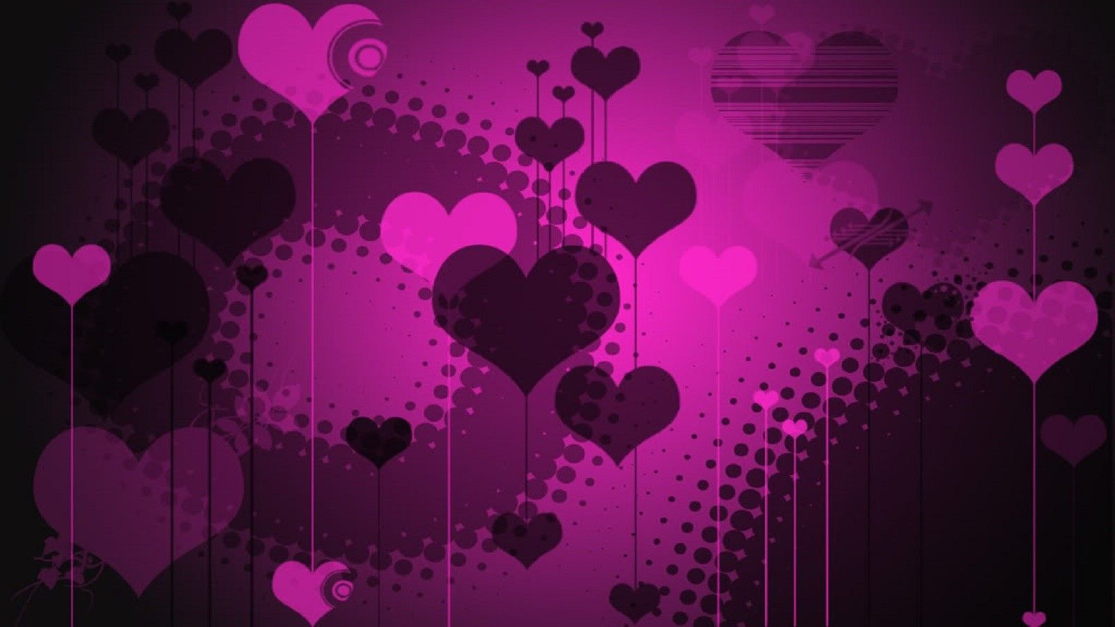 Pink And Purple Heart Wallpapers