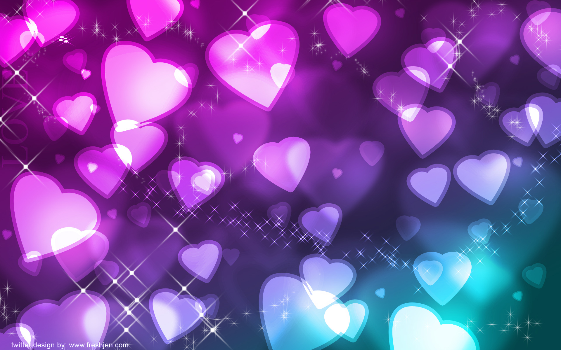 Pink And Purple Heart Wallpapers