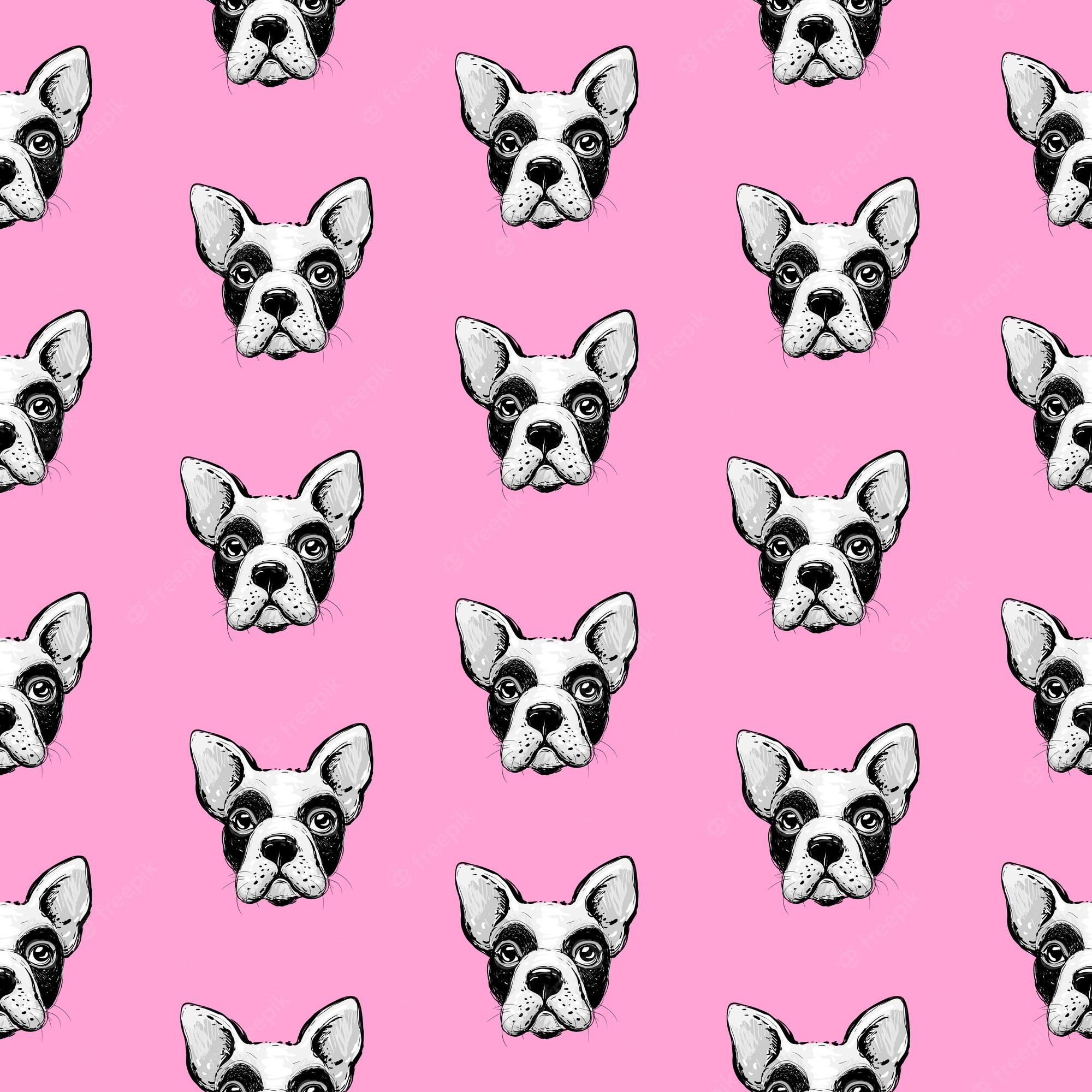 Pink And White Dogs Wallpapers