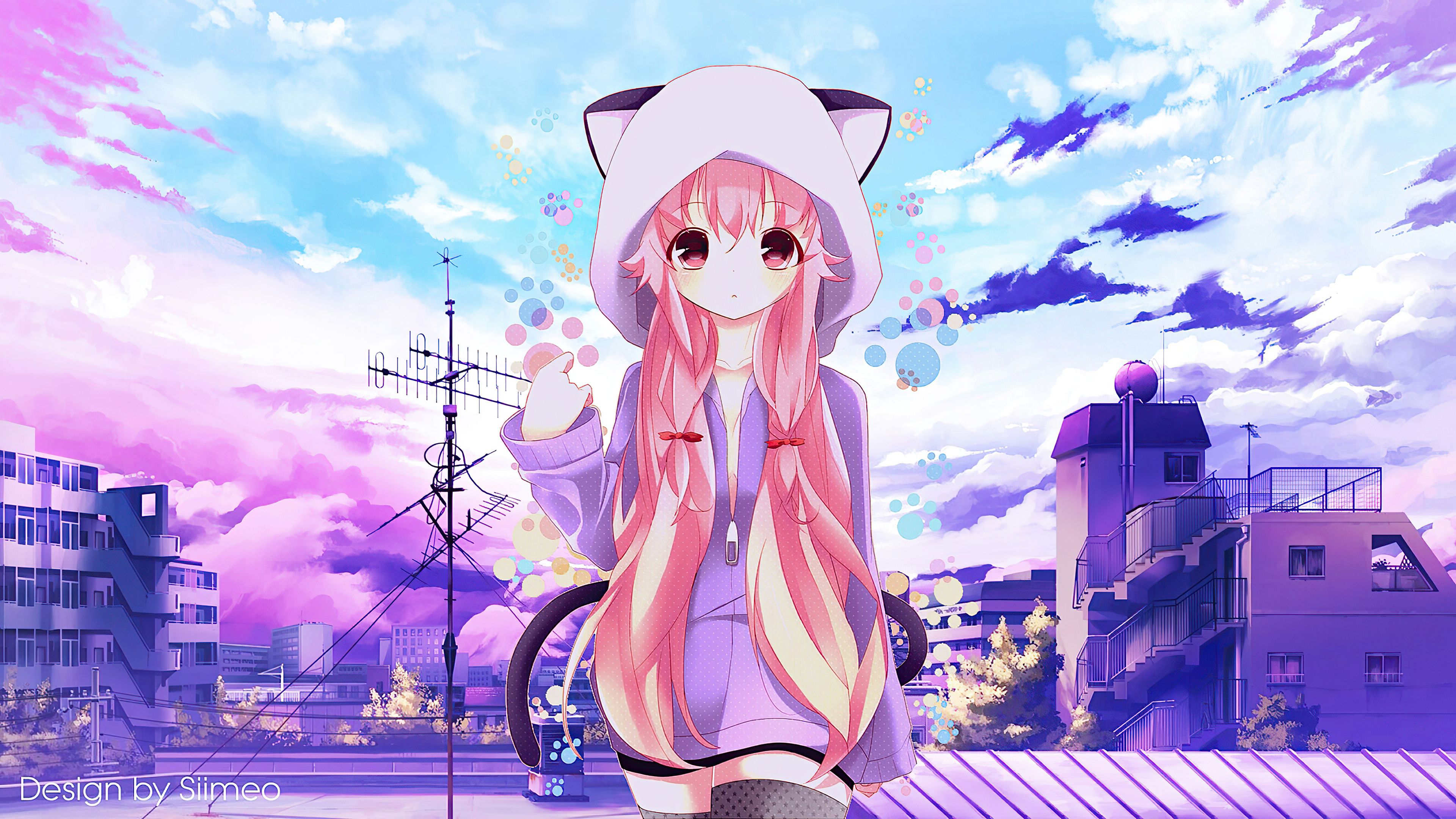 Pink Anime Cat Girl Wallpapers
