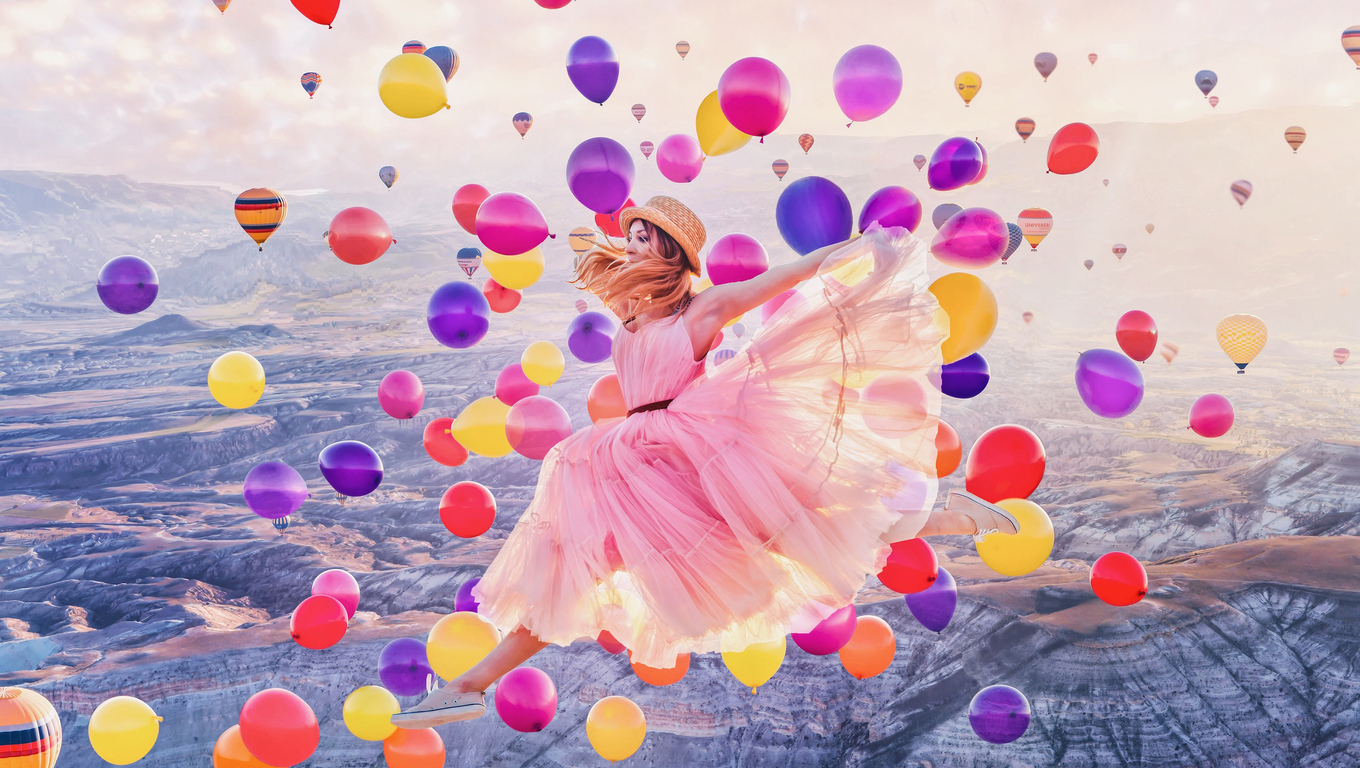 Pink Balloons Wallpapers