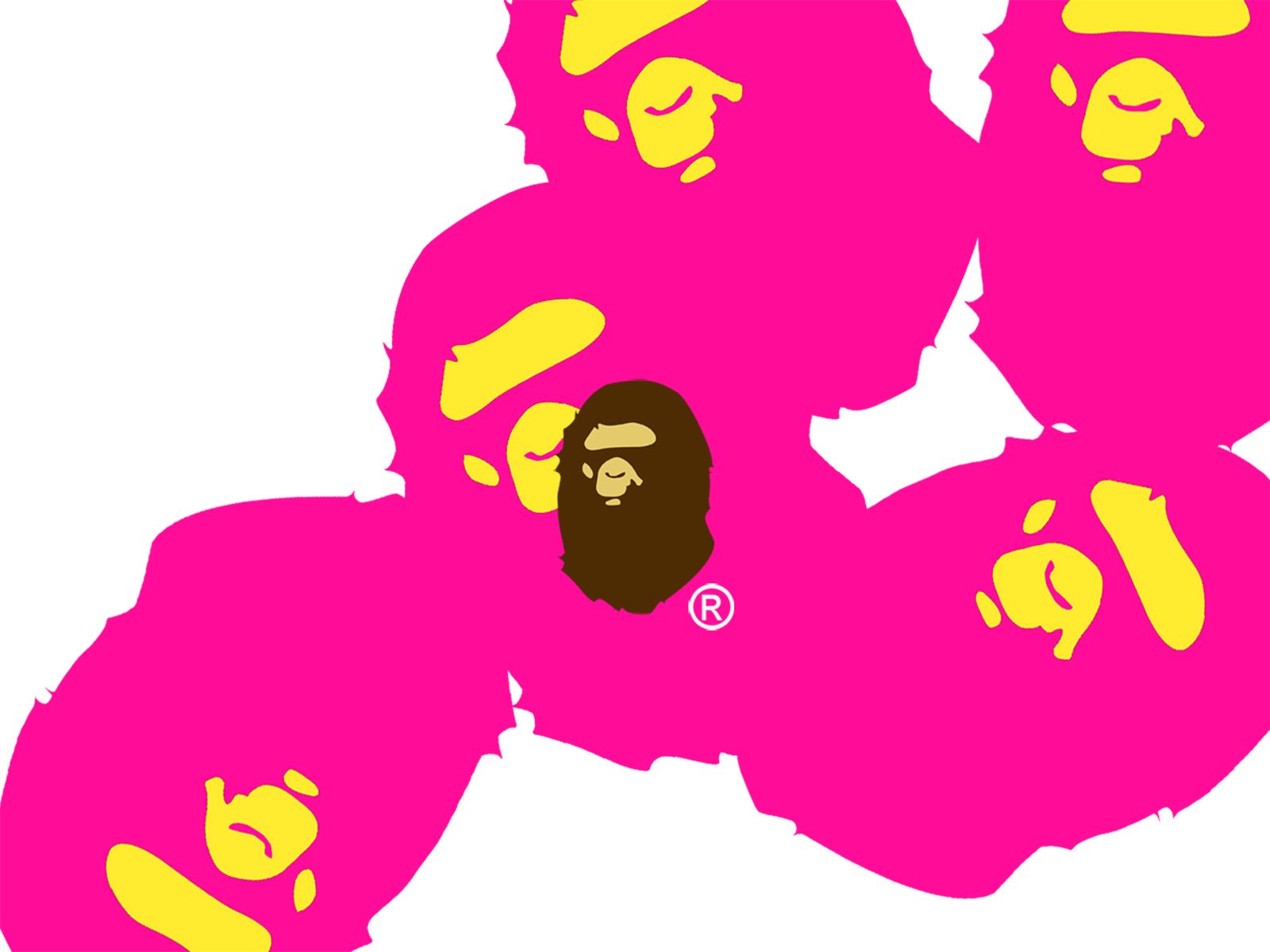 Pink Bape Cartoon Wallpapers