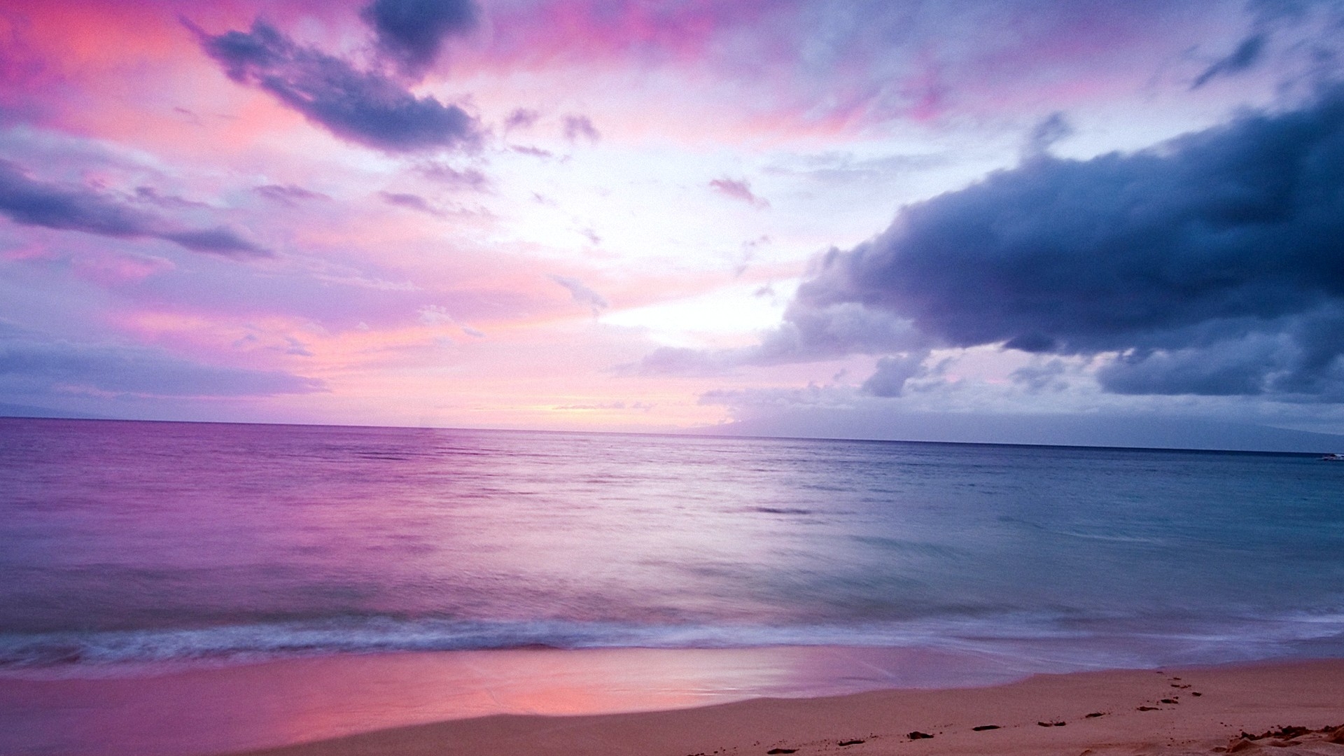 Pink Beach Sunset Wallpapers