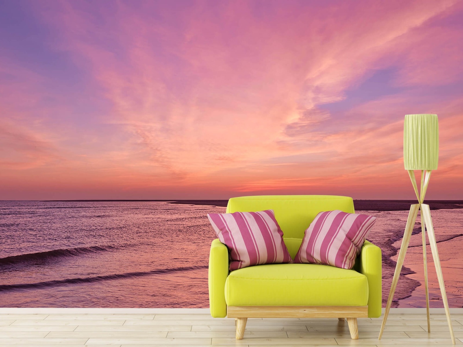 Pink Beach Sunset Wallpapers