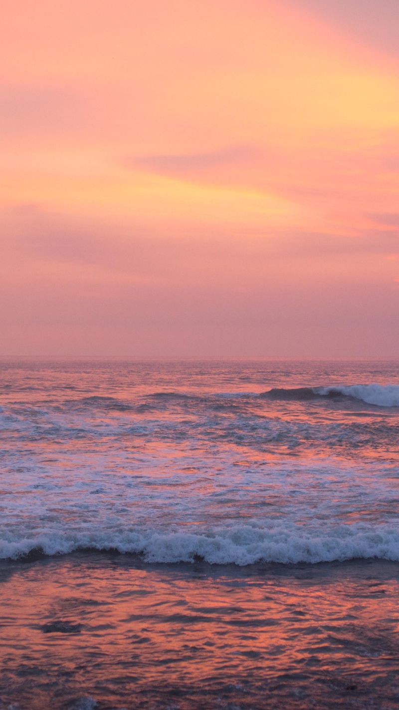 Pink Beach Sunset Iphone Wallpapers