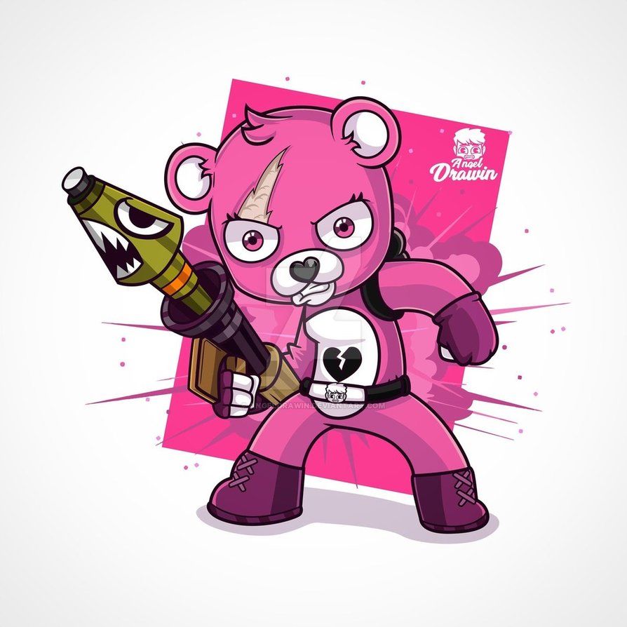 Pink Bear Fortnite Wallpapers