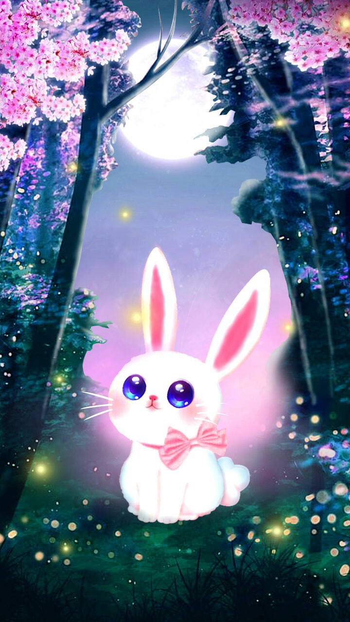 Pink Bunny Kawaii Rabbit Wallpapers