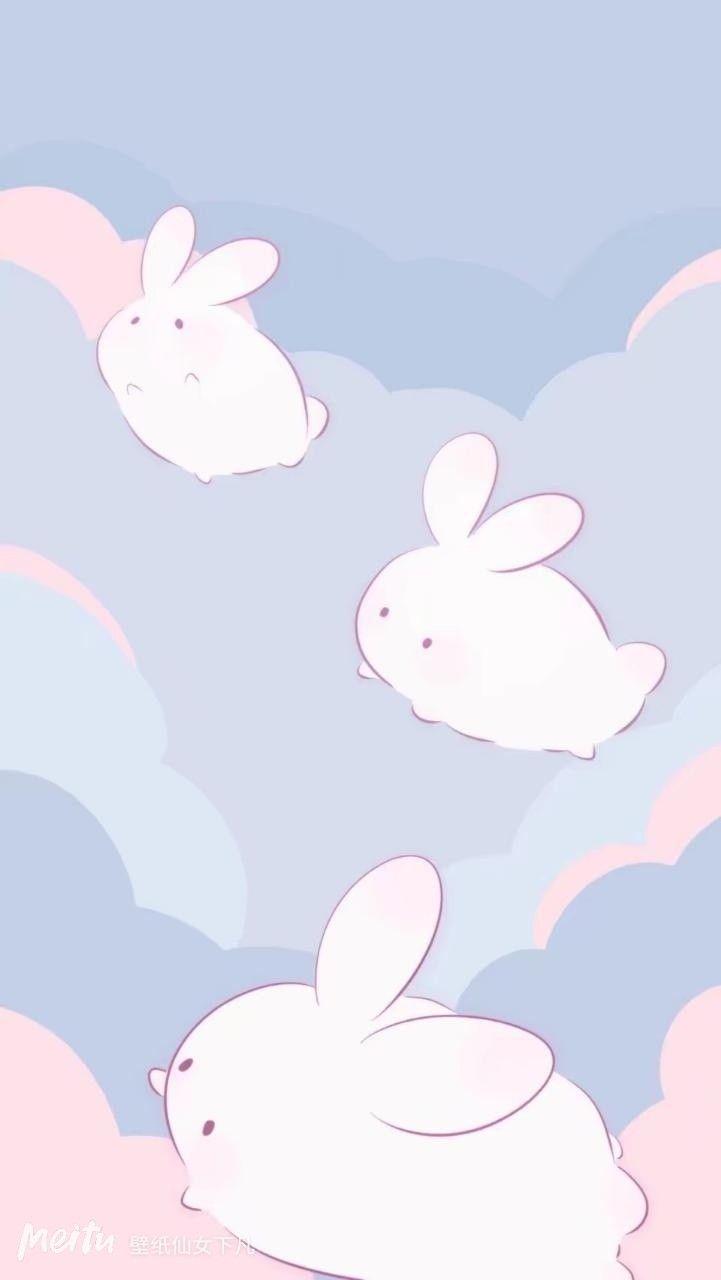 Pink Bunny Kawaii Rabbit Wallpapers