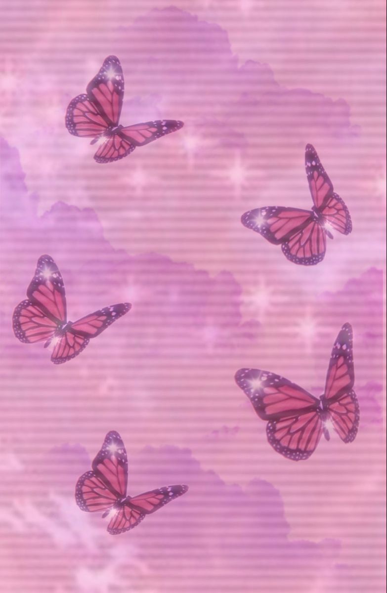 Pink Butterfly Aesthetic Wallpapers