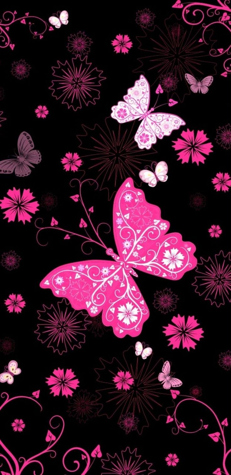 Pink Butterfly Phone Wallpapers