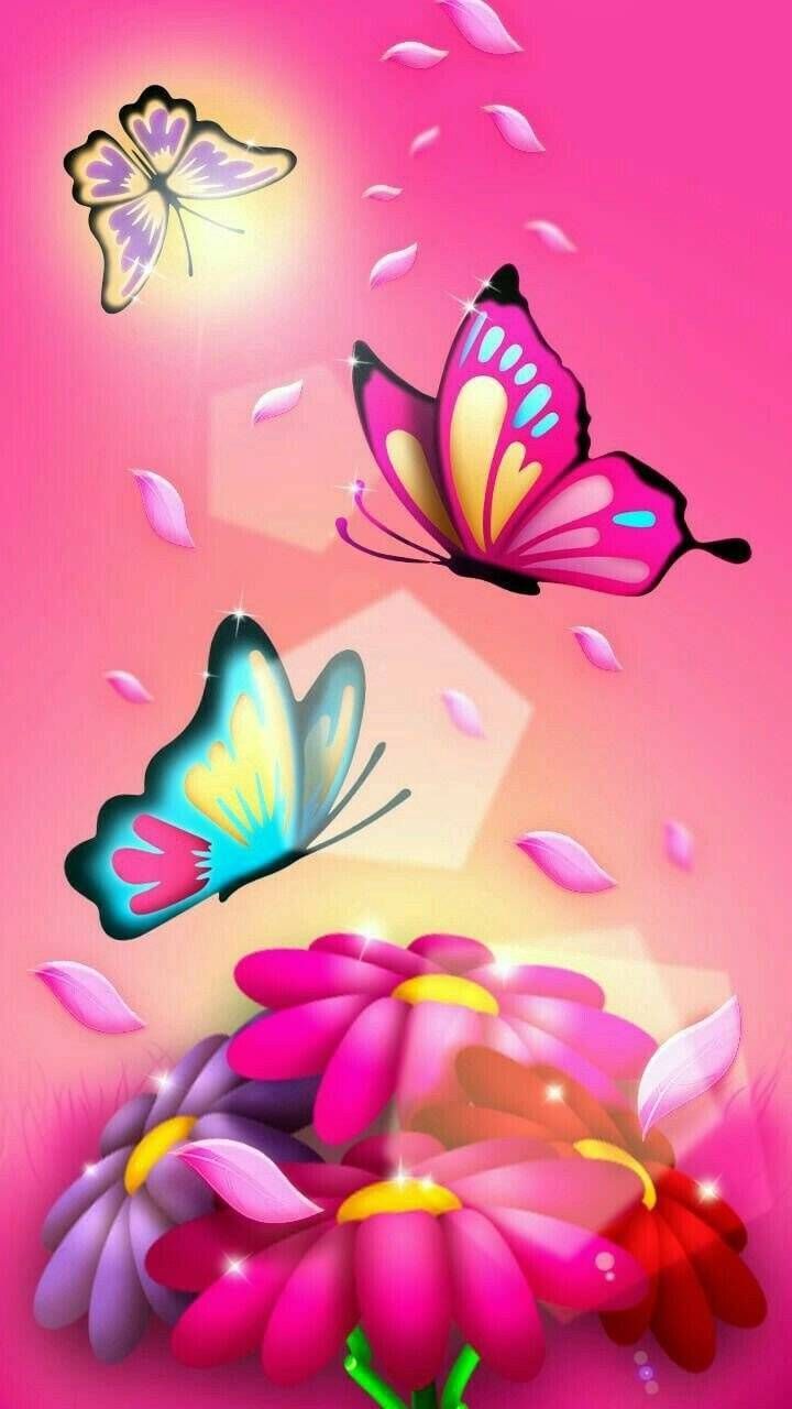 Pink Butterfly Phone Wallpapers