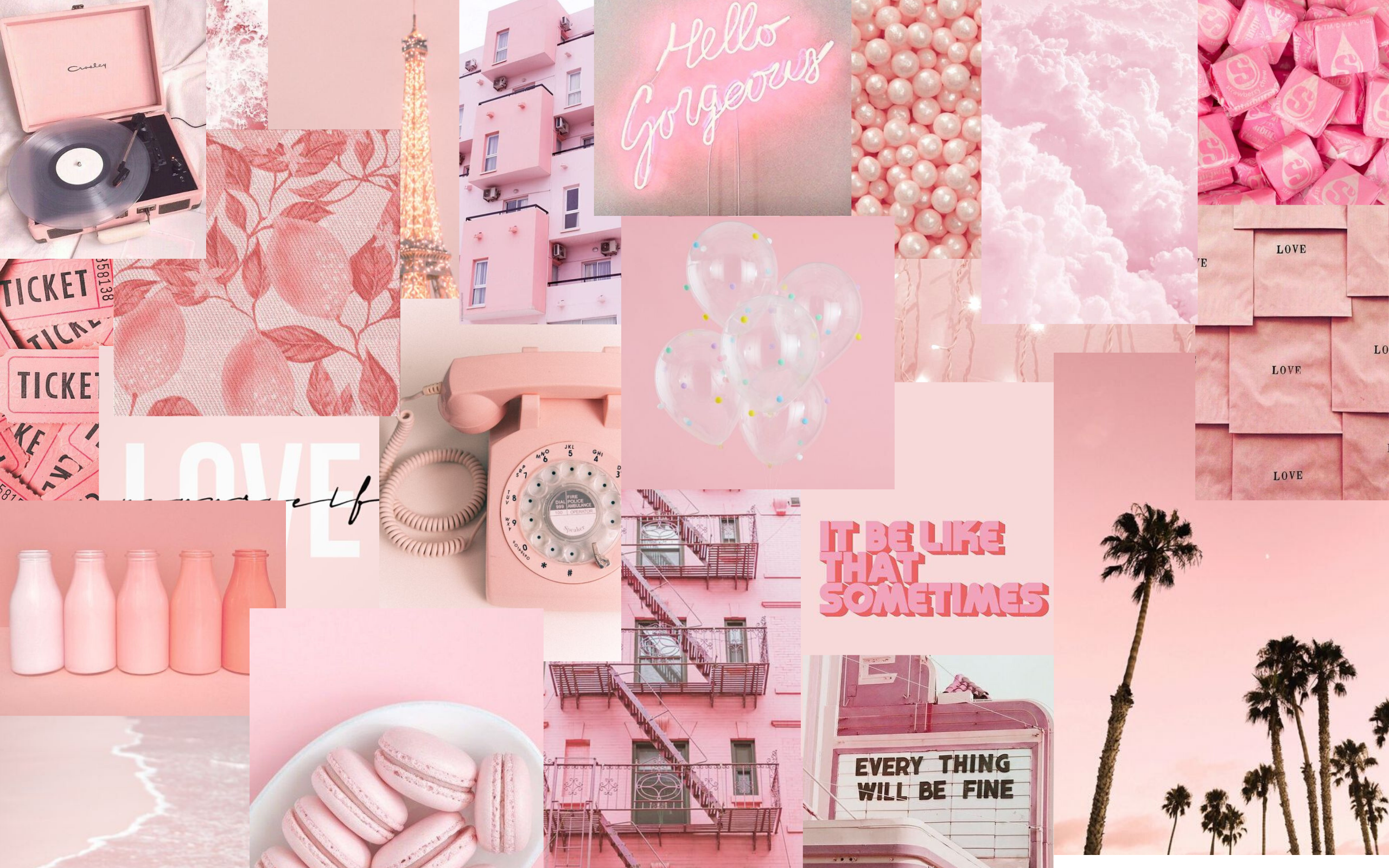 Pink Collage Wallpapers