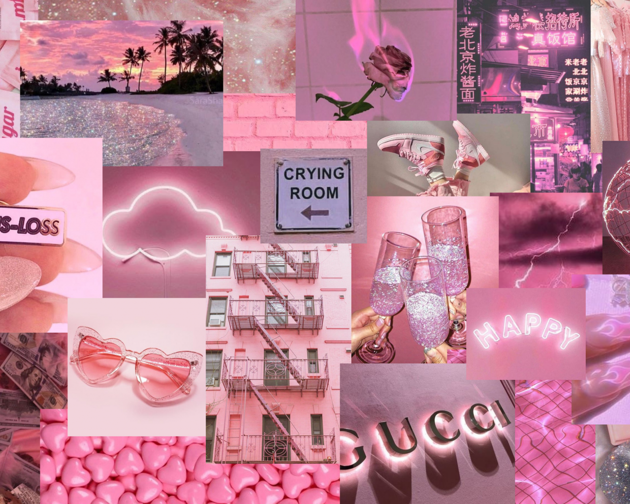 Pink Collage Wallpapers