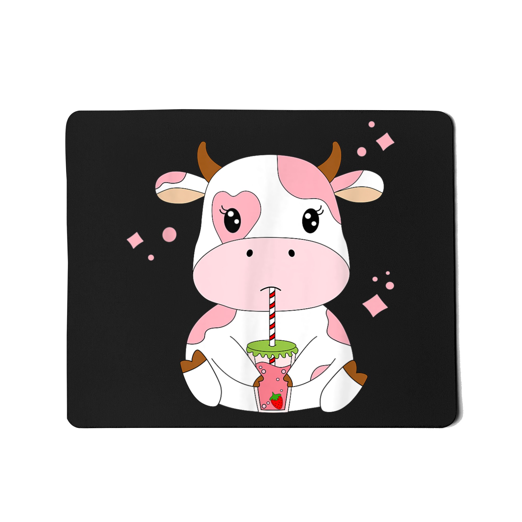 Pink Cow Strawberry Milk Kawaii Wallpapers