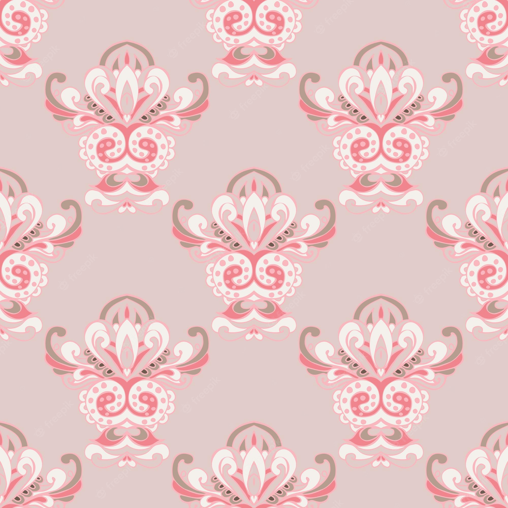 Pink Damask Wallpapers