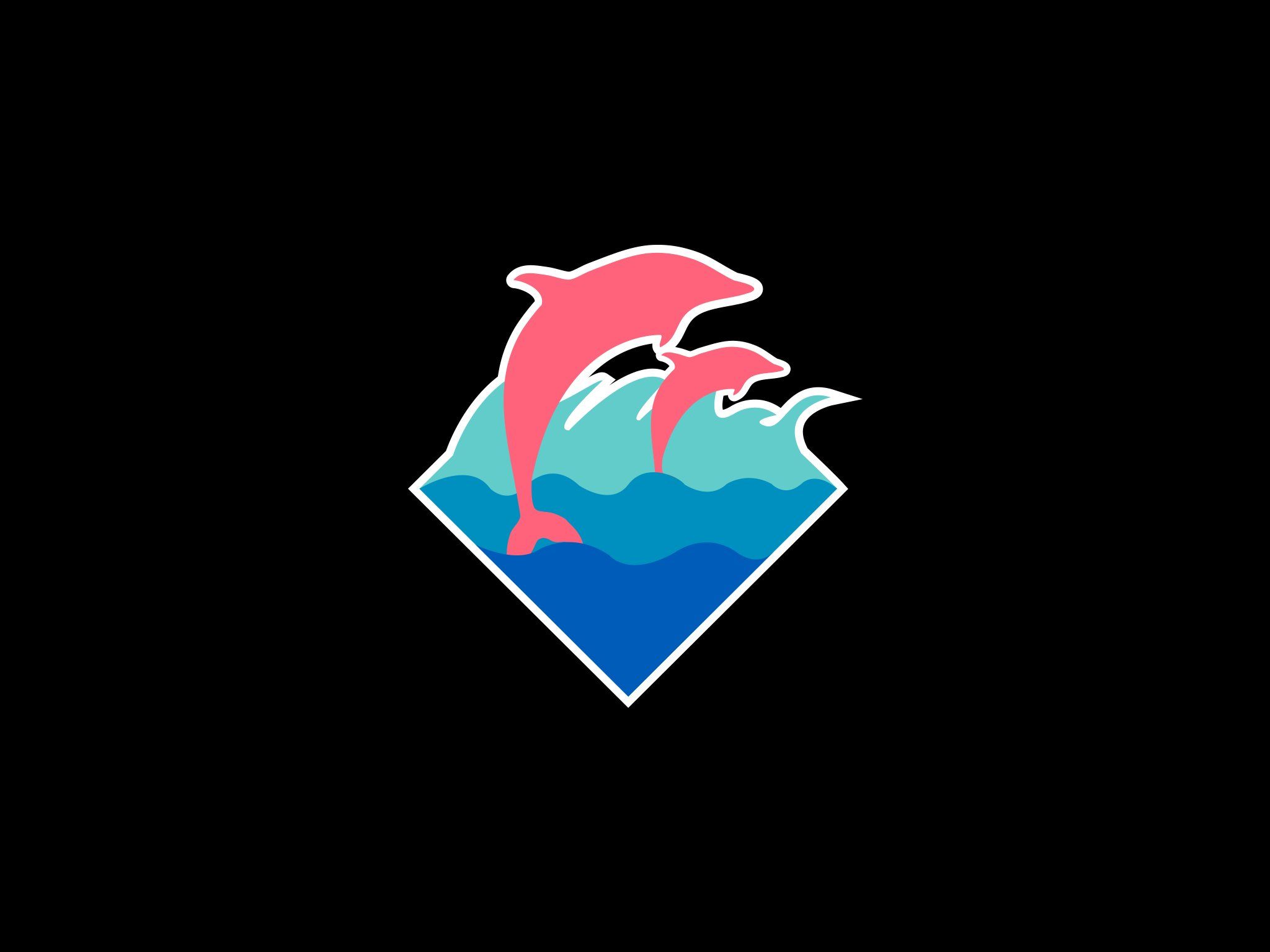 Pink Dolphin Ghost Logo Wallpapers