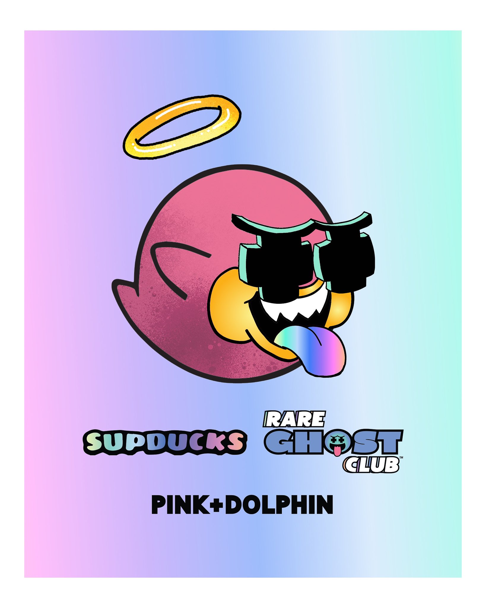 Pink Dolphin Ghost Logo Wallpapers