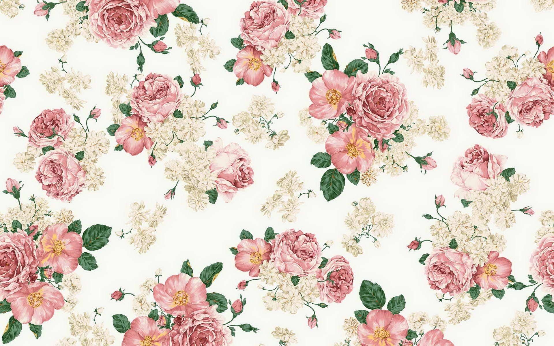 Pink Flowers Aesthetic Laptop Wallpapers