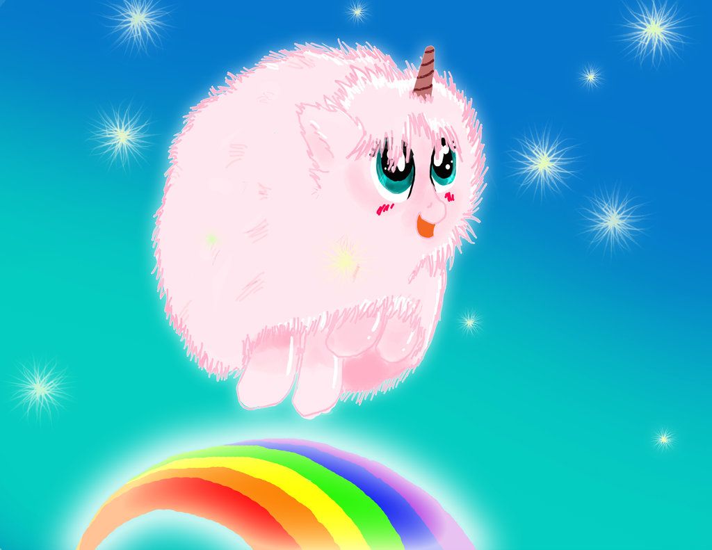 Pink Fluffy Unicorn Wallpapers