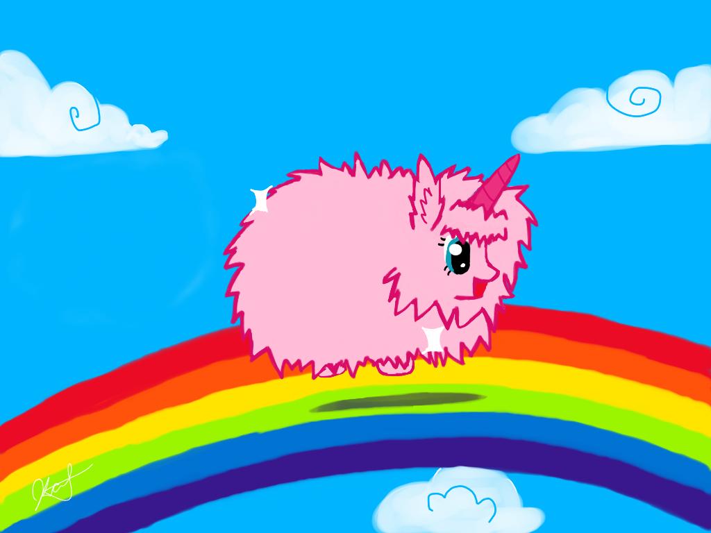 Pink Fluffy Unicorn Wallpapers