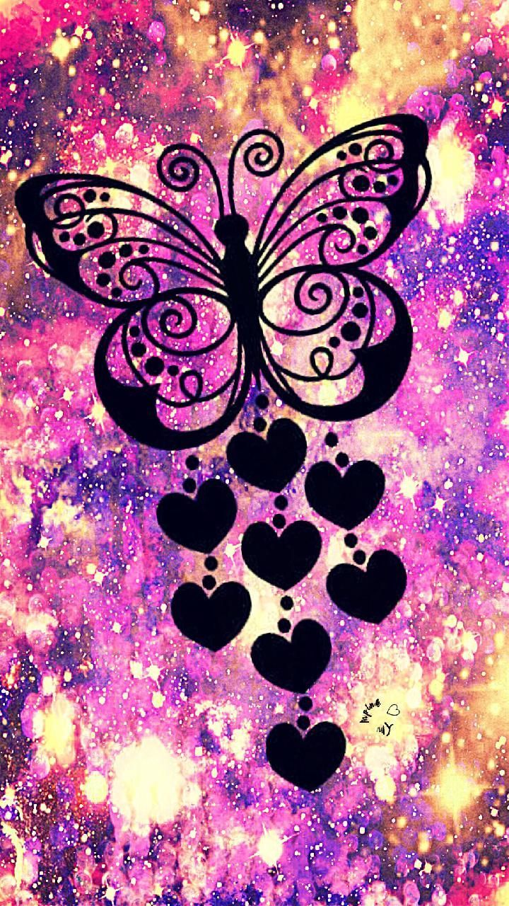 Pink Glitter Butterfly Wallpapers