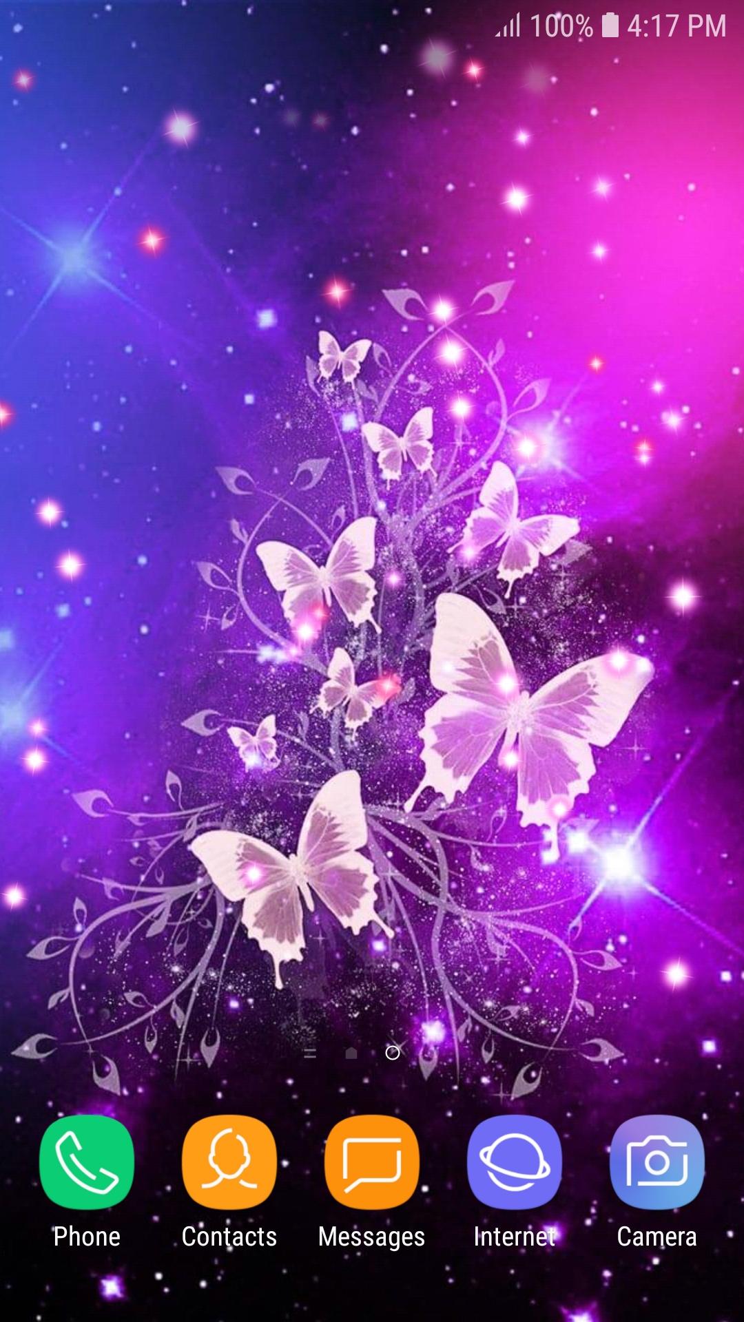 Pink Glitter Butterfly Wallpapers