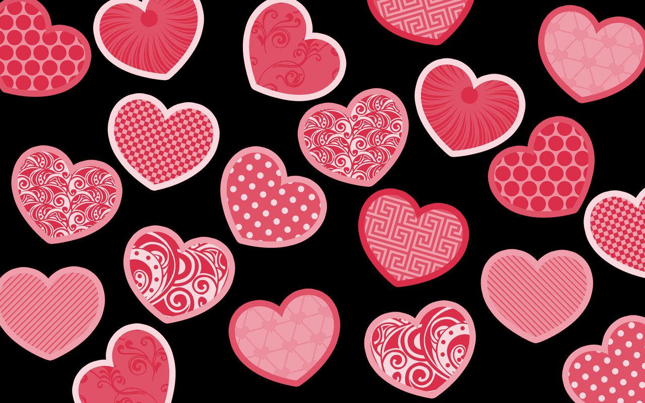 Pink Hearts Wallpapers