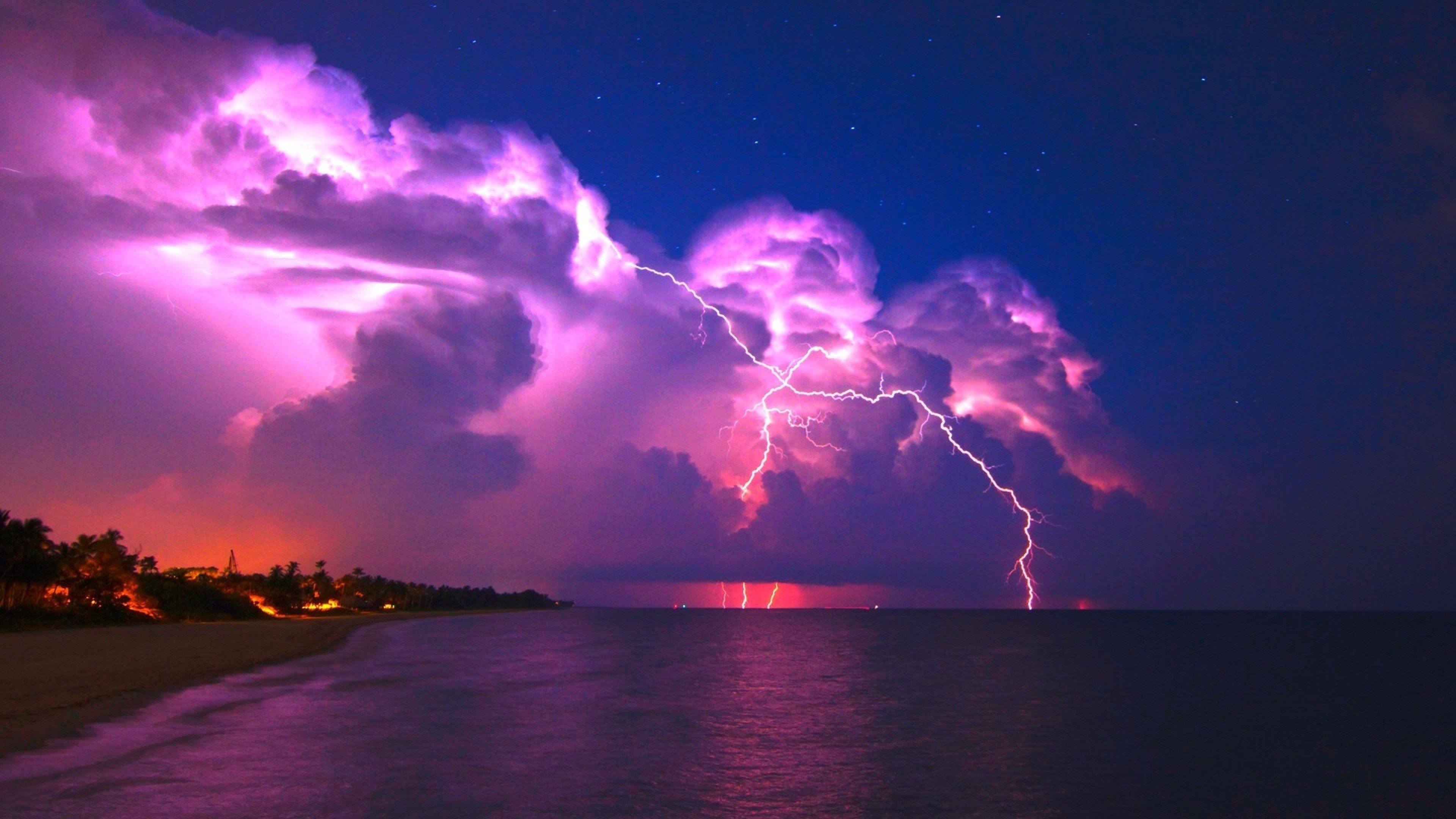 Pink Lightning Wallpapers