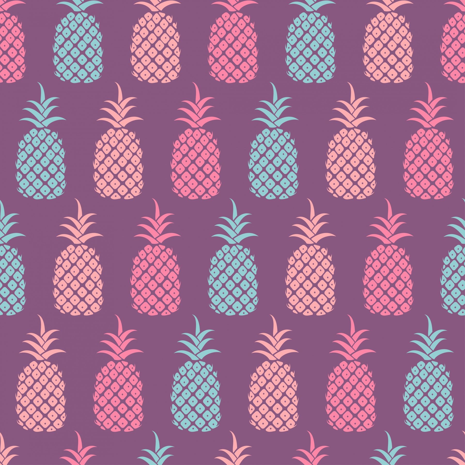 Pink Pineapple Pattern Wallpapers